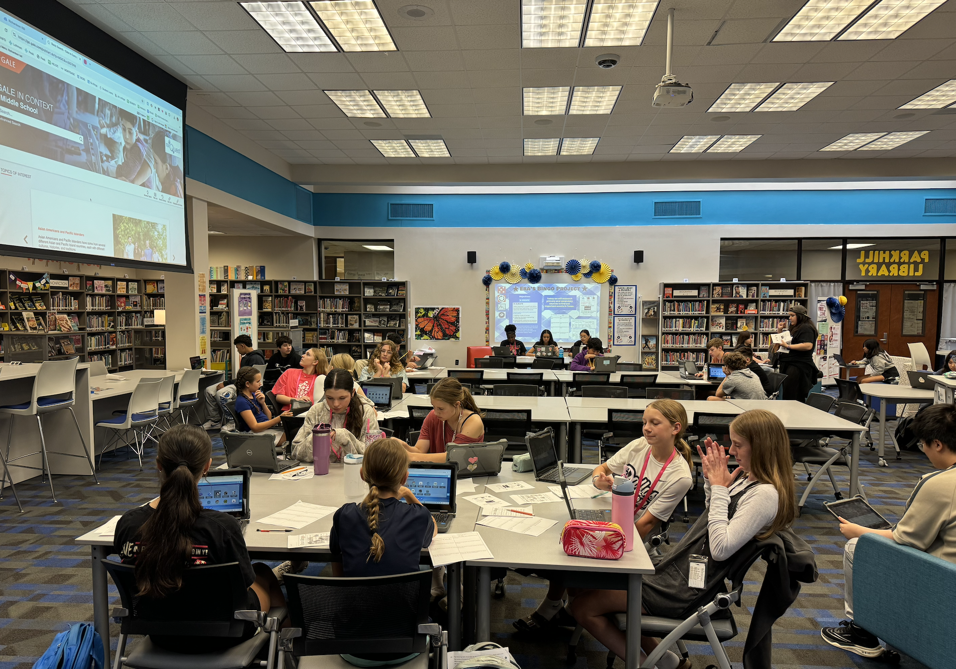 7th Grade Social Studies in the Library